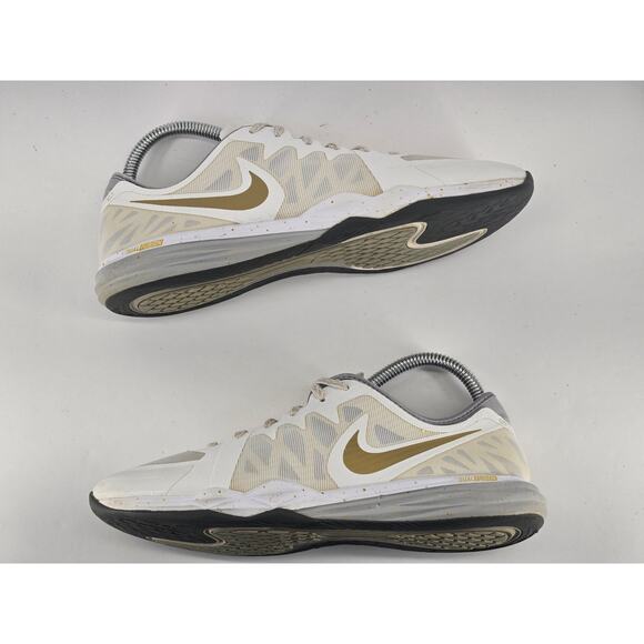 Nike Dual Fusion TR 3 White Gold Running Training Athletic Shoes Womens Size 8 - Picture 3 of 8